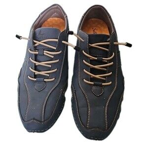 Salkin Men’s Blue Faux Leather Ravello Barefoot Shoes Size 12.5 (EU 46)